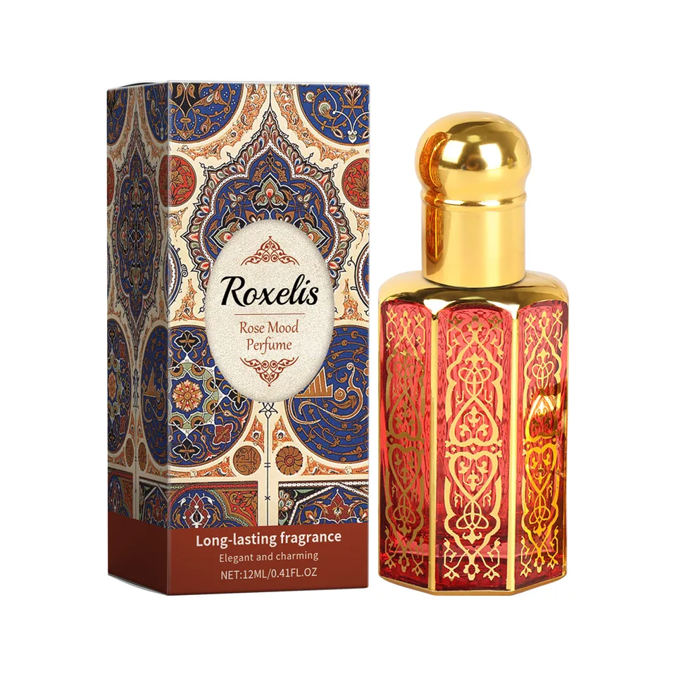 Arabian Roll On Perfume Oil, Rose Mood, Long Lasting Women Fragrance, 12ml view 1