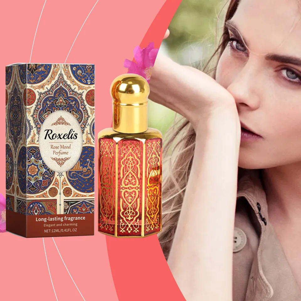 Arabian Roll On Perfume Oil, Rose Mood, Long Lasting Women Fragrance, 12ml view 8