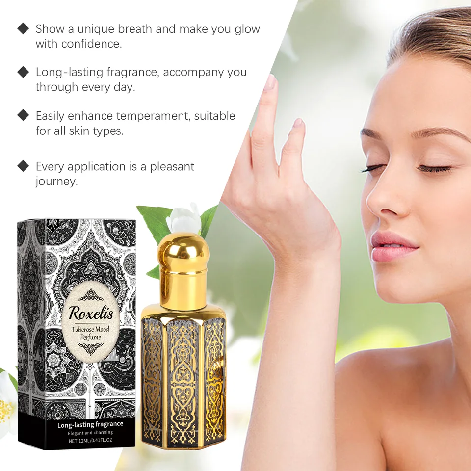 Tuberose Mood Roll On Perfume, 12ml Arabian Style Floral Perfume Oil view 3